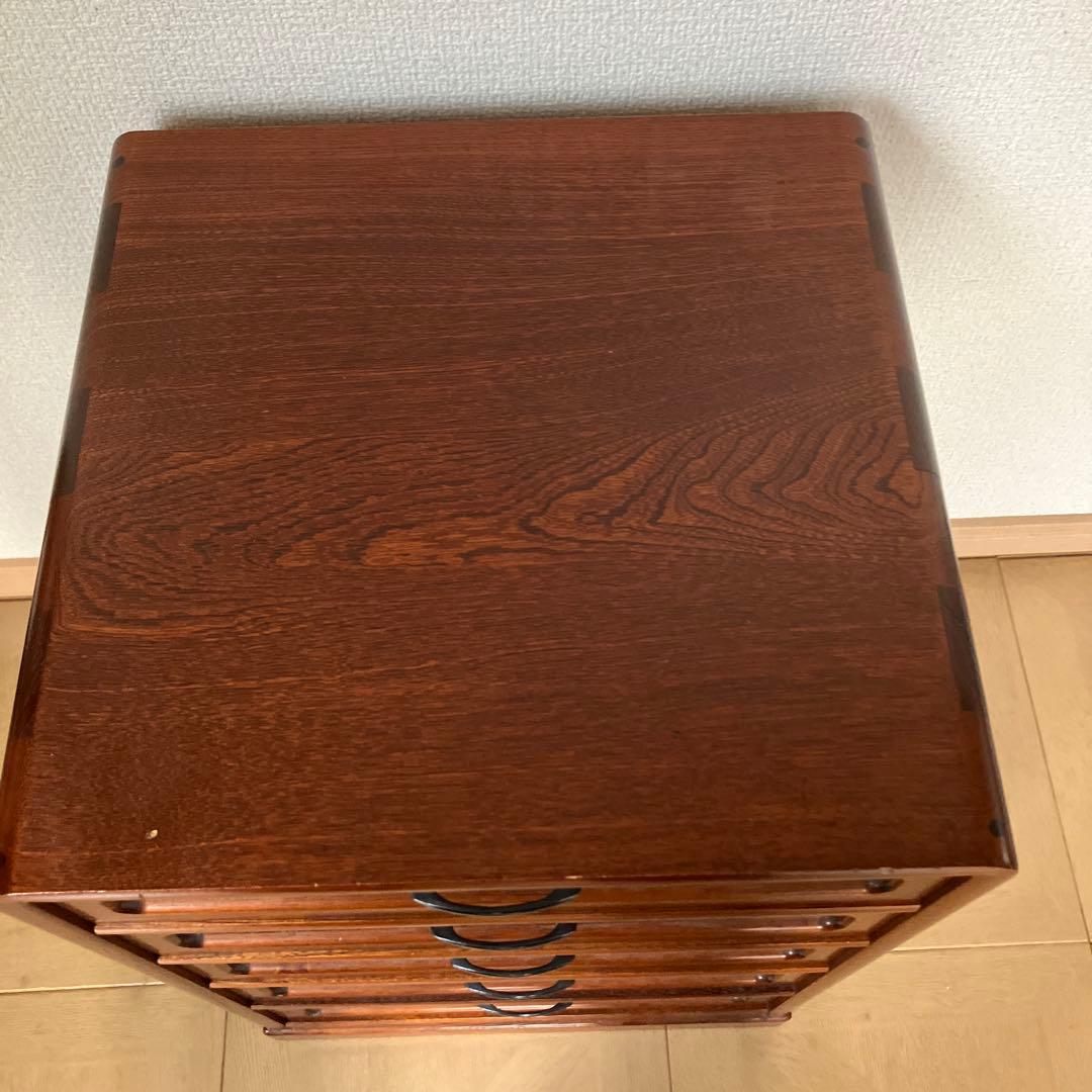 木製引き出し棚5段　小物入れ