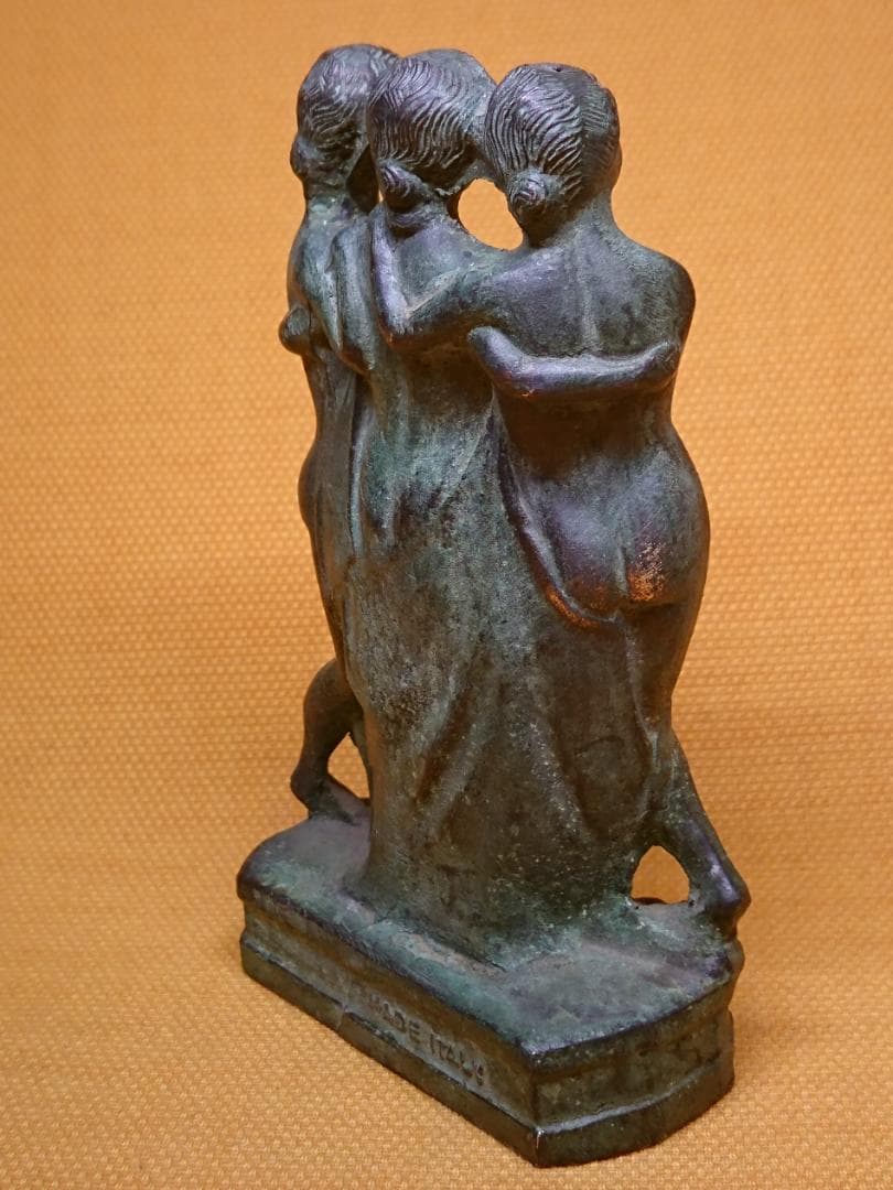 人形　女神　ブロンズ像　イタリア　置物　インテリア　工芸品　美術品　A1294