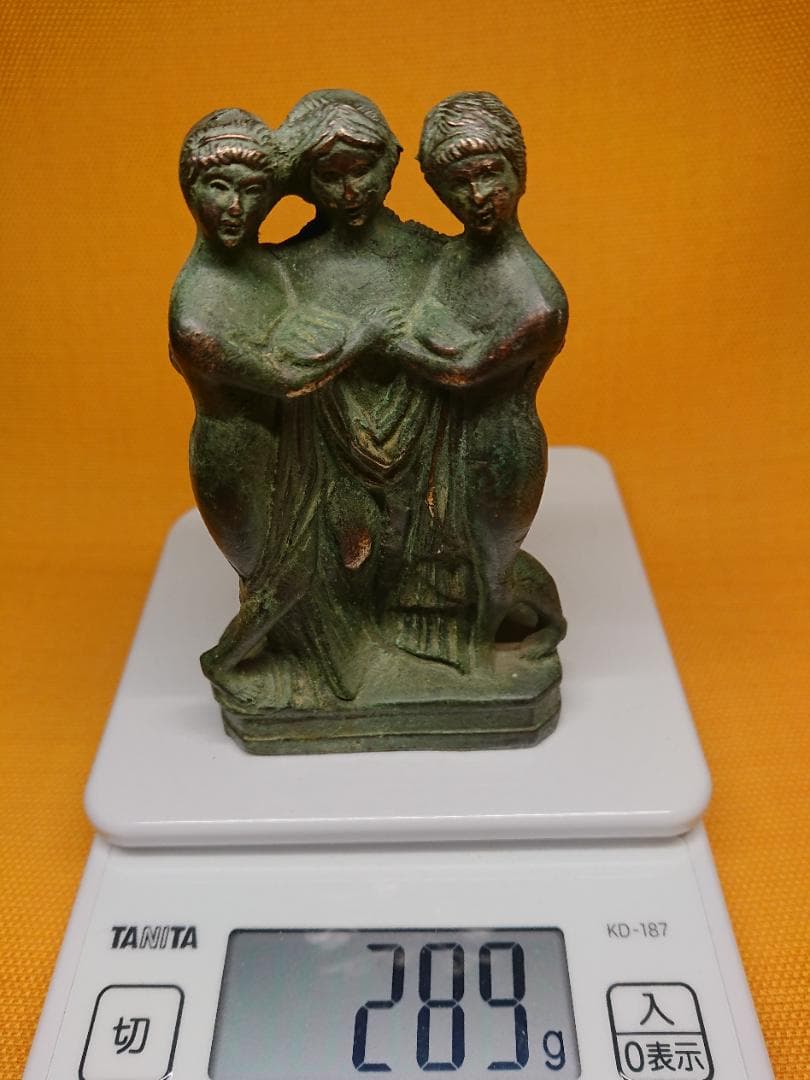 人形　女神　ブロンズ像　イタリア　置物　インテリア　工芸品　美術品　A1294