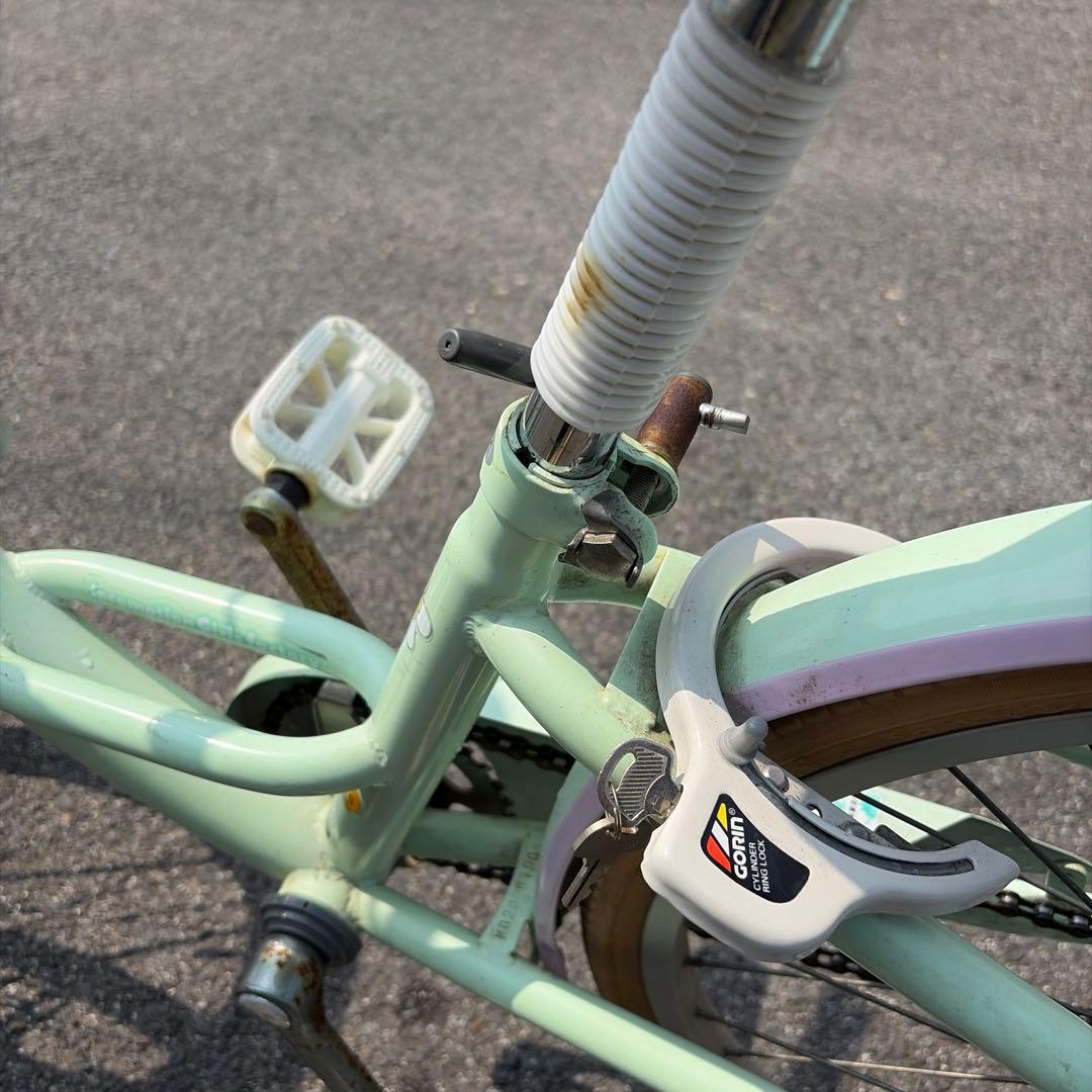 子供用自転車 22インチ ミントグリーン 現状品