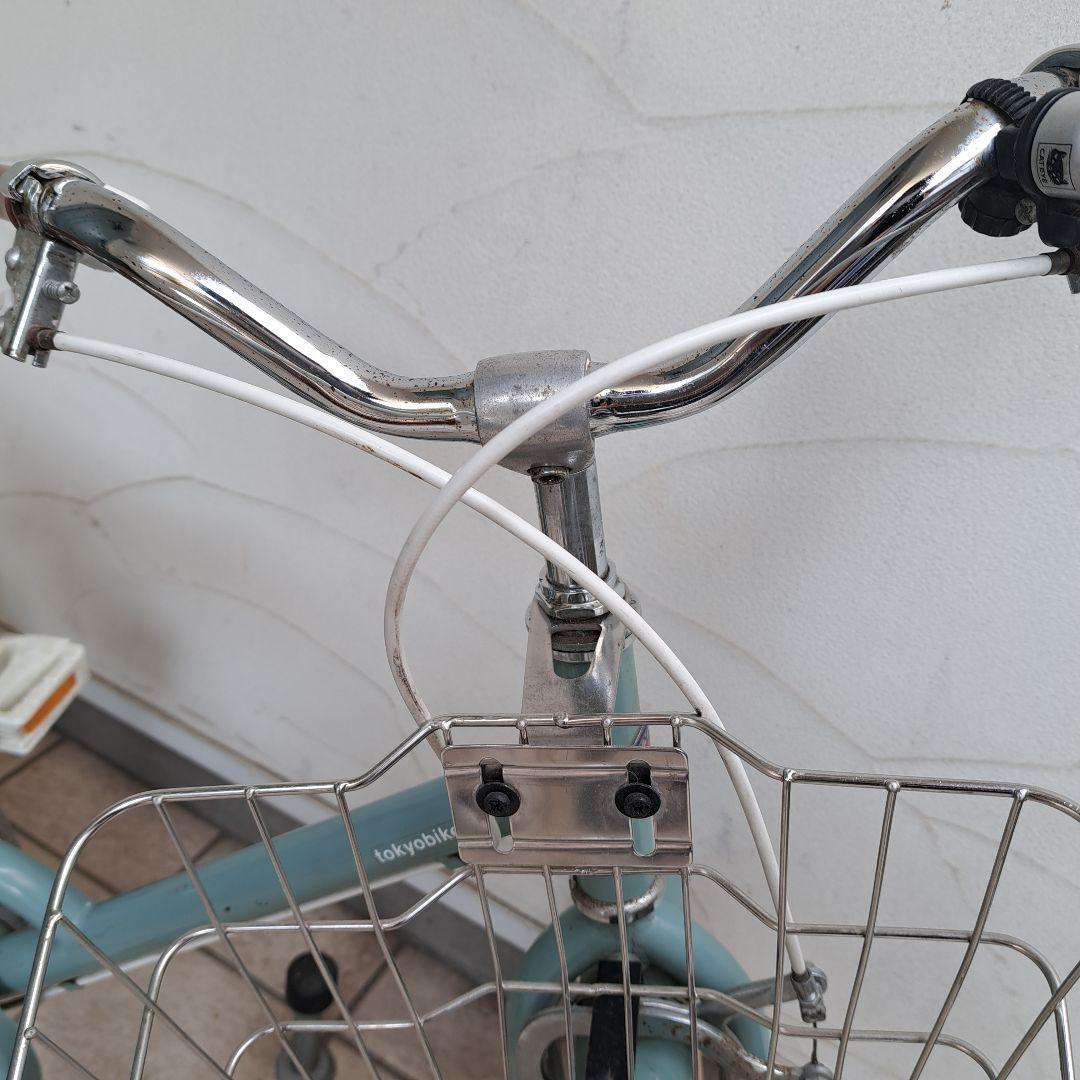 little tokyobike ブルージェイド 前カゴ&補助輪付き