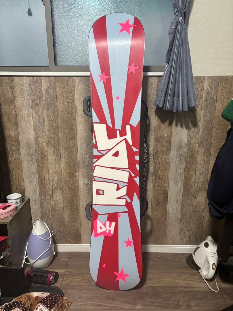 スノーボード板 RIDE 、BURTONビンディング付き