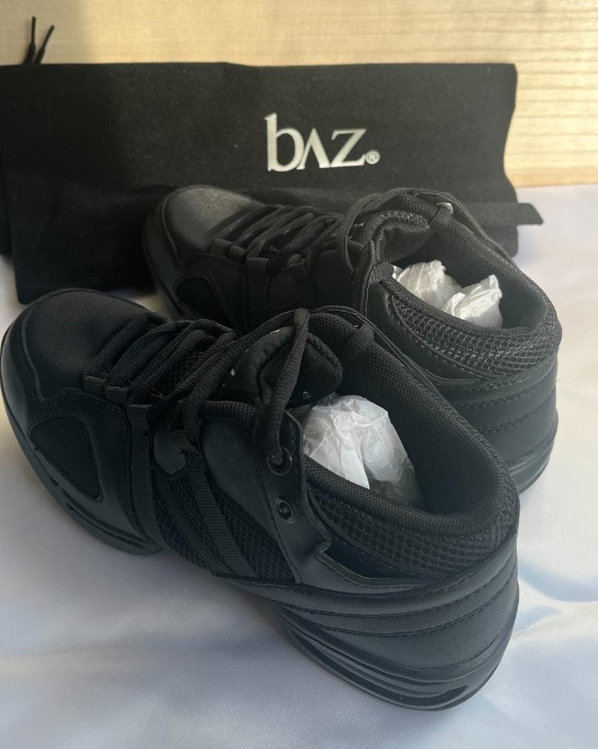 ykyk　baz ブラック ダンスシューズ 24.5㎝ 袋付