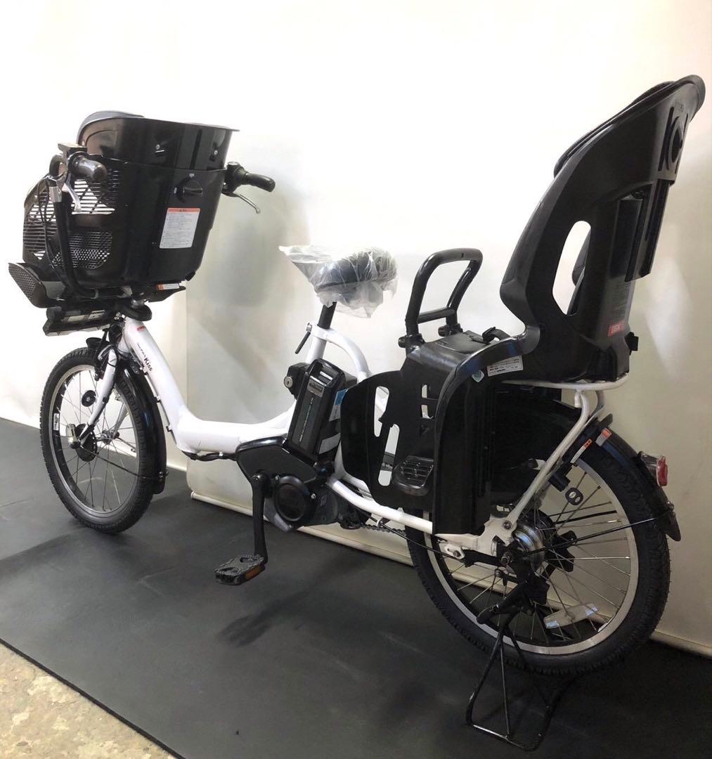1年保証 ヤマハ　パスキッス　20インチ　3人乗り 白色　電動アシスト自転車