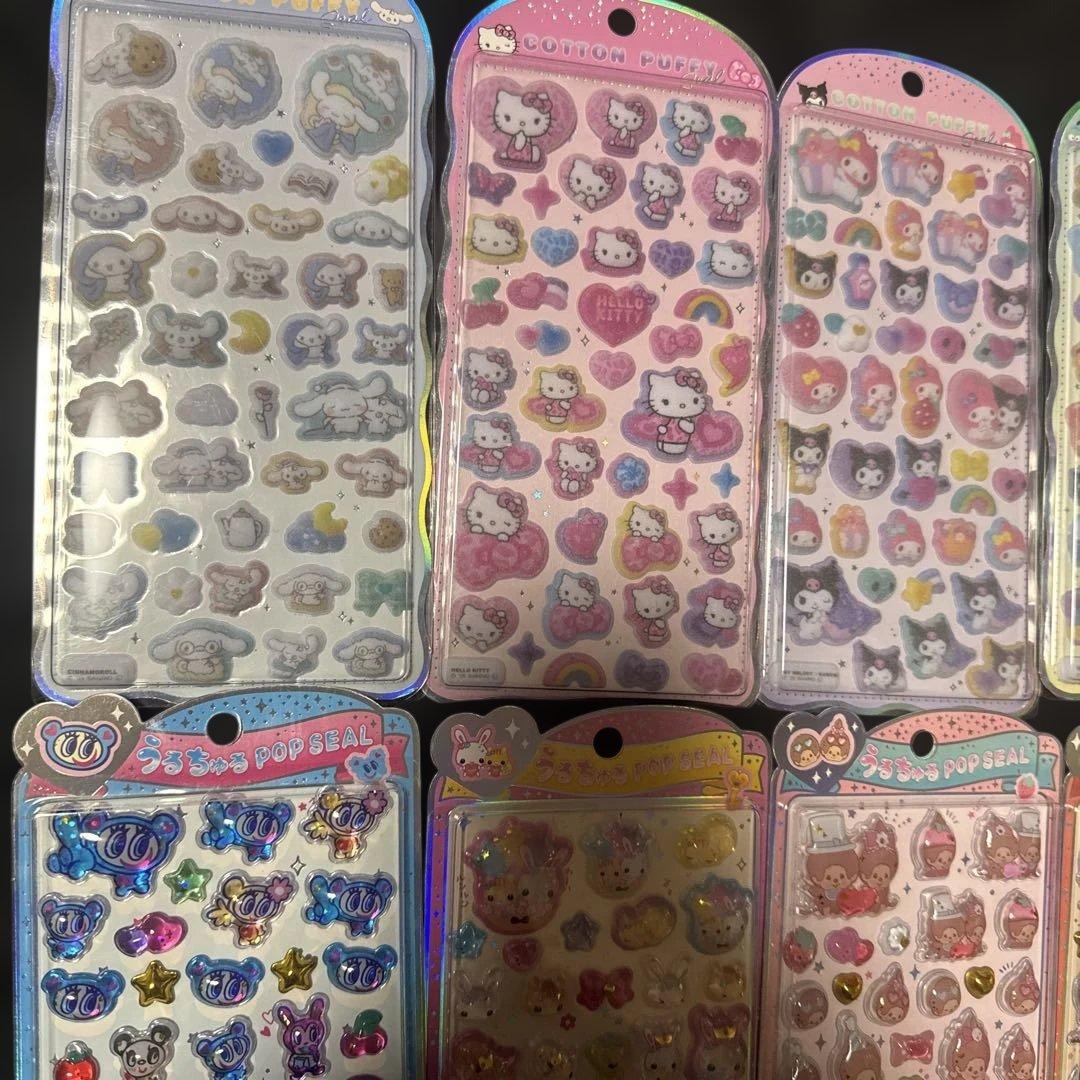 うるちゅるポップシール サンリオ　コットンパフィシール