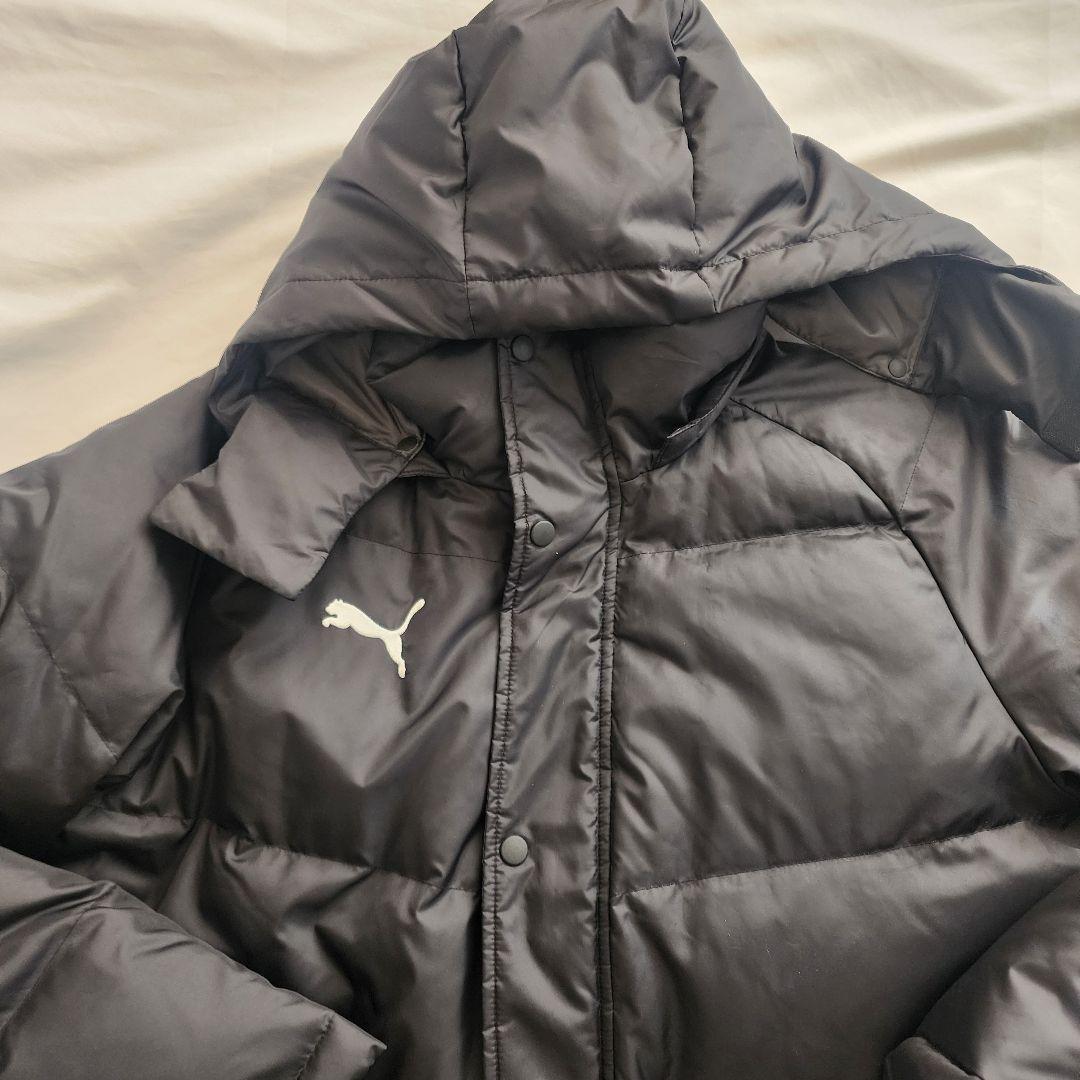 美品　PUMA ブラック ベンチコート　ダウン　フェザーロングL