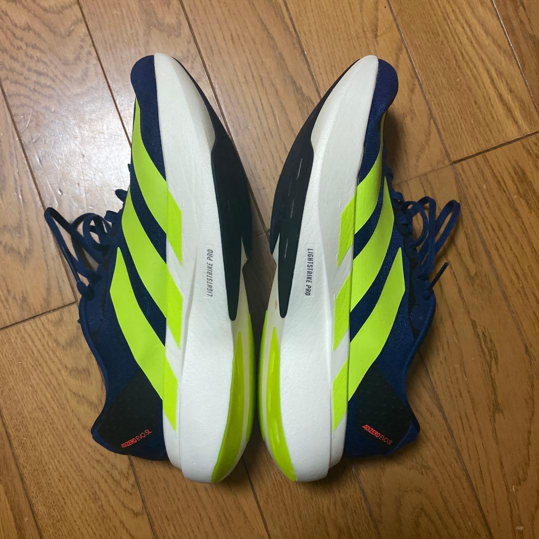 ADIZERO EVO SL ネイビー/イエロー メンズ25.5