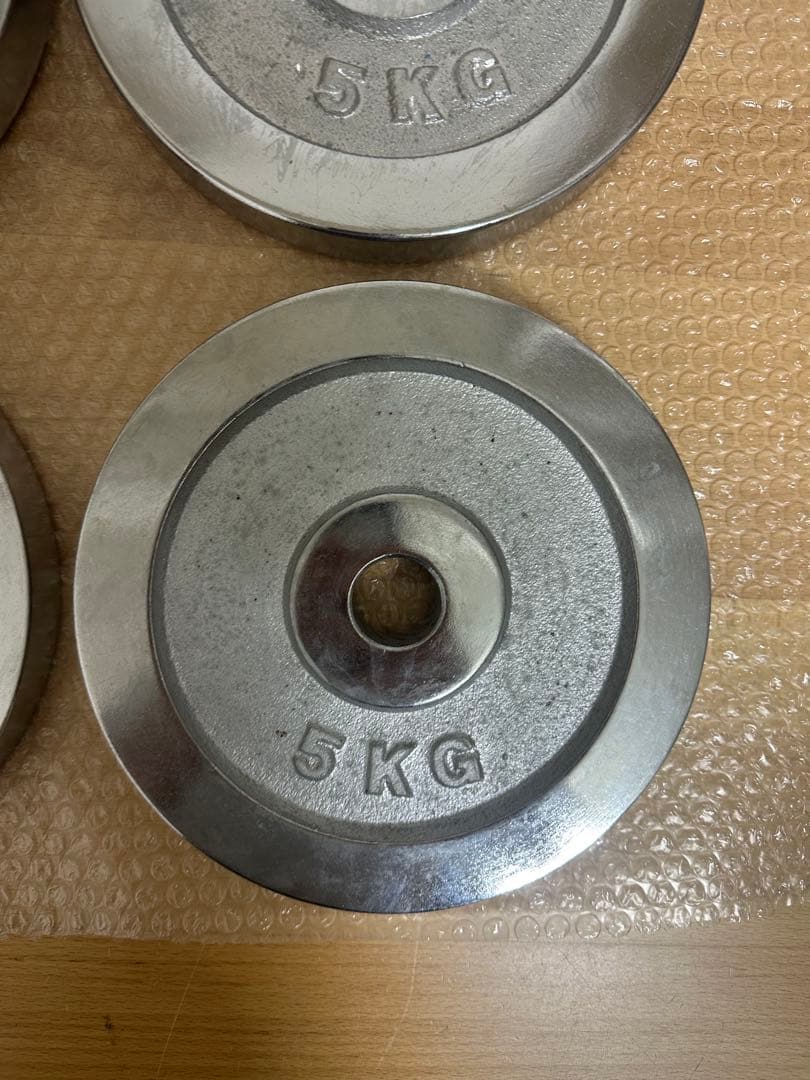 早い者勝ち　クロームダンベル　プレート　5kg×4枚セット