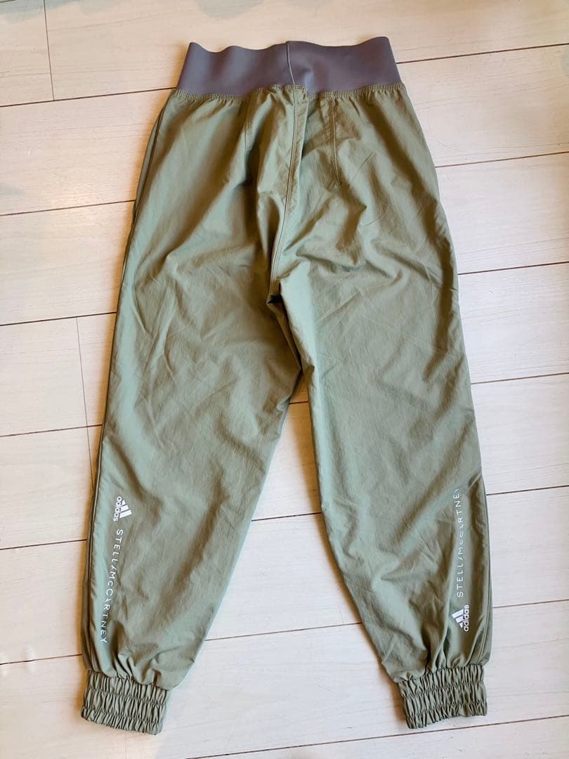 極美品＊adidas byステラマッカートニー＊オリーブカラーシャカシャカパンツ