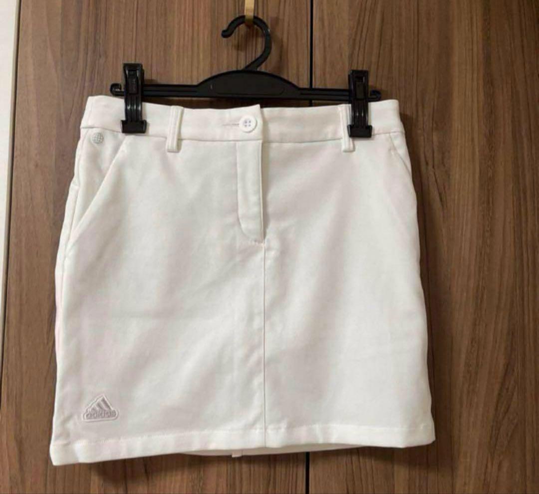 新品✨アディダスゴルフ　上下　長袖モックネックシャツ　スカート　ネイビー　白　M