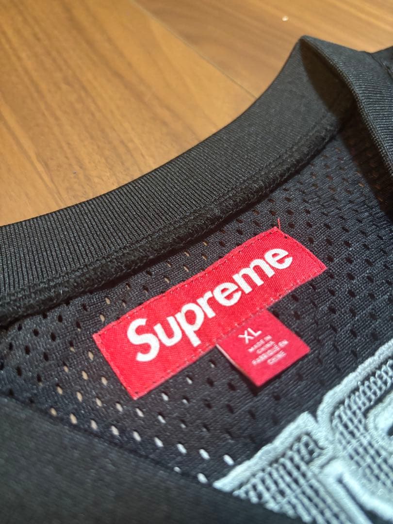【希少】Supreme Sequin Football Jersey XL BK