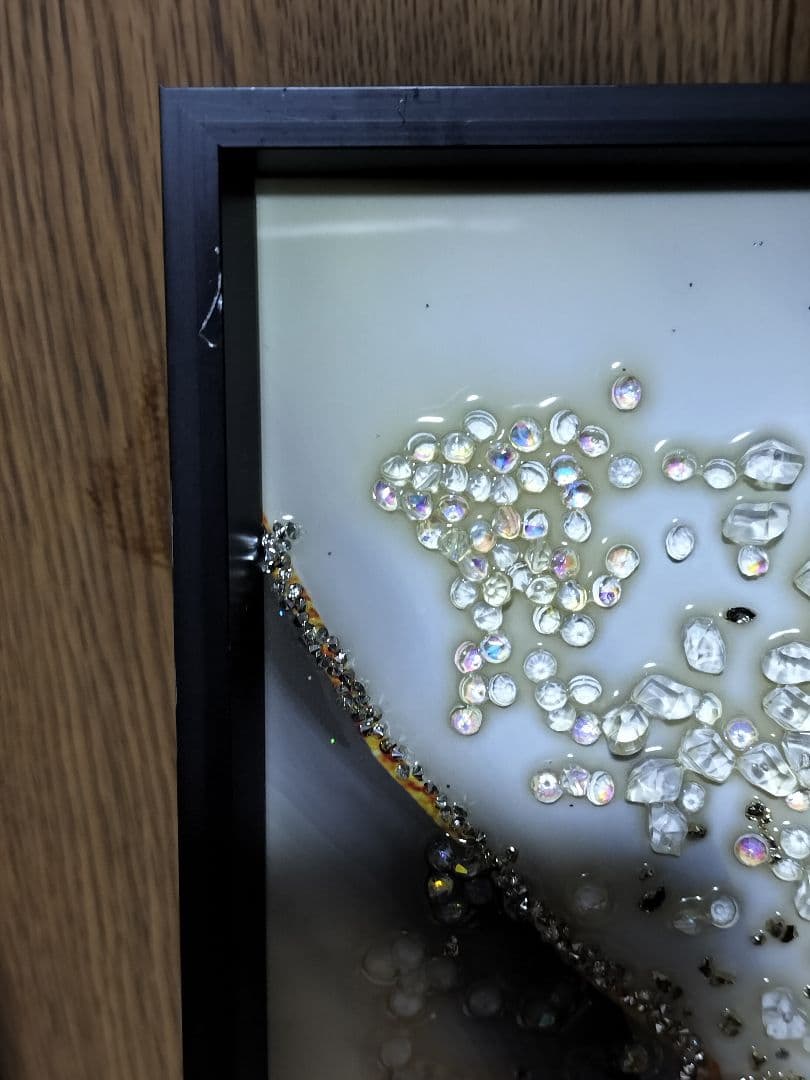 水晶アートパネル　水晶画　女性