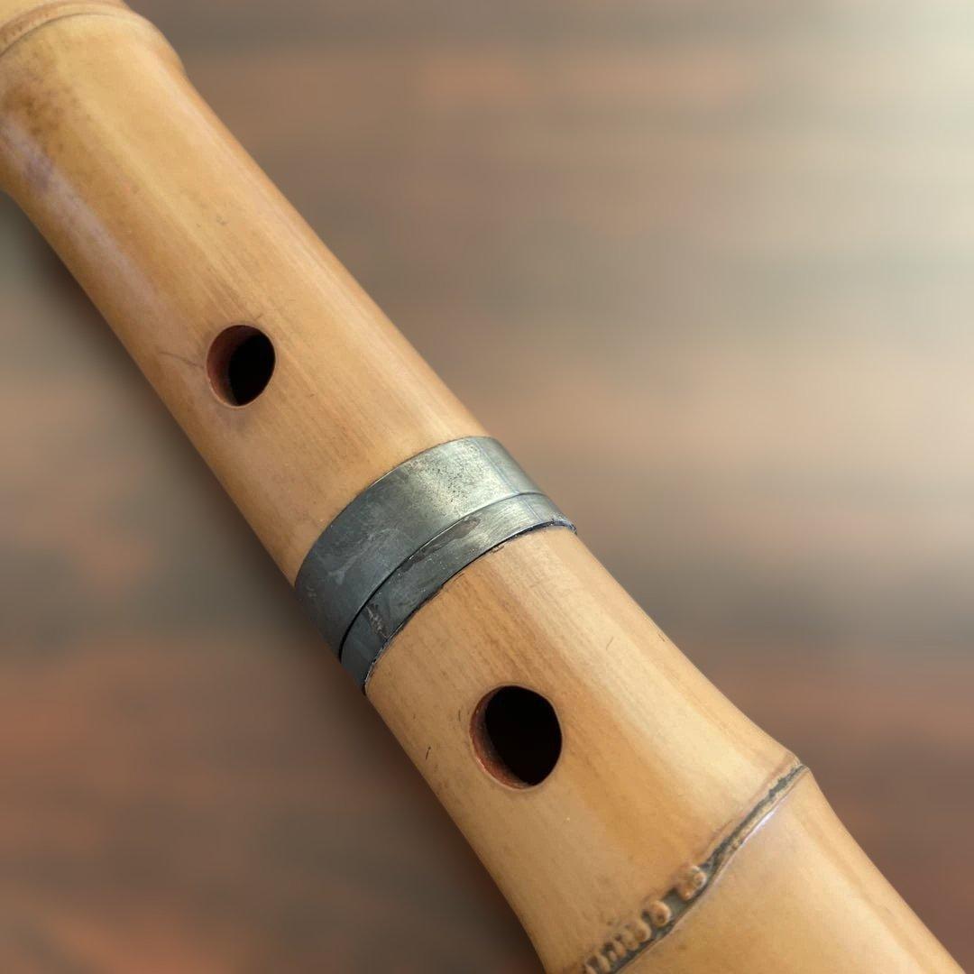 尺八本体 竹製 5穴　54.5cm 袋付き