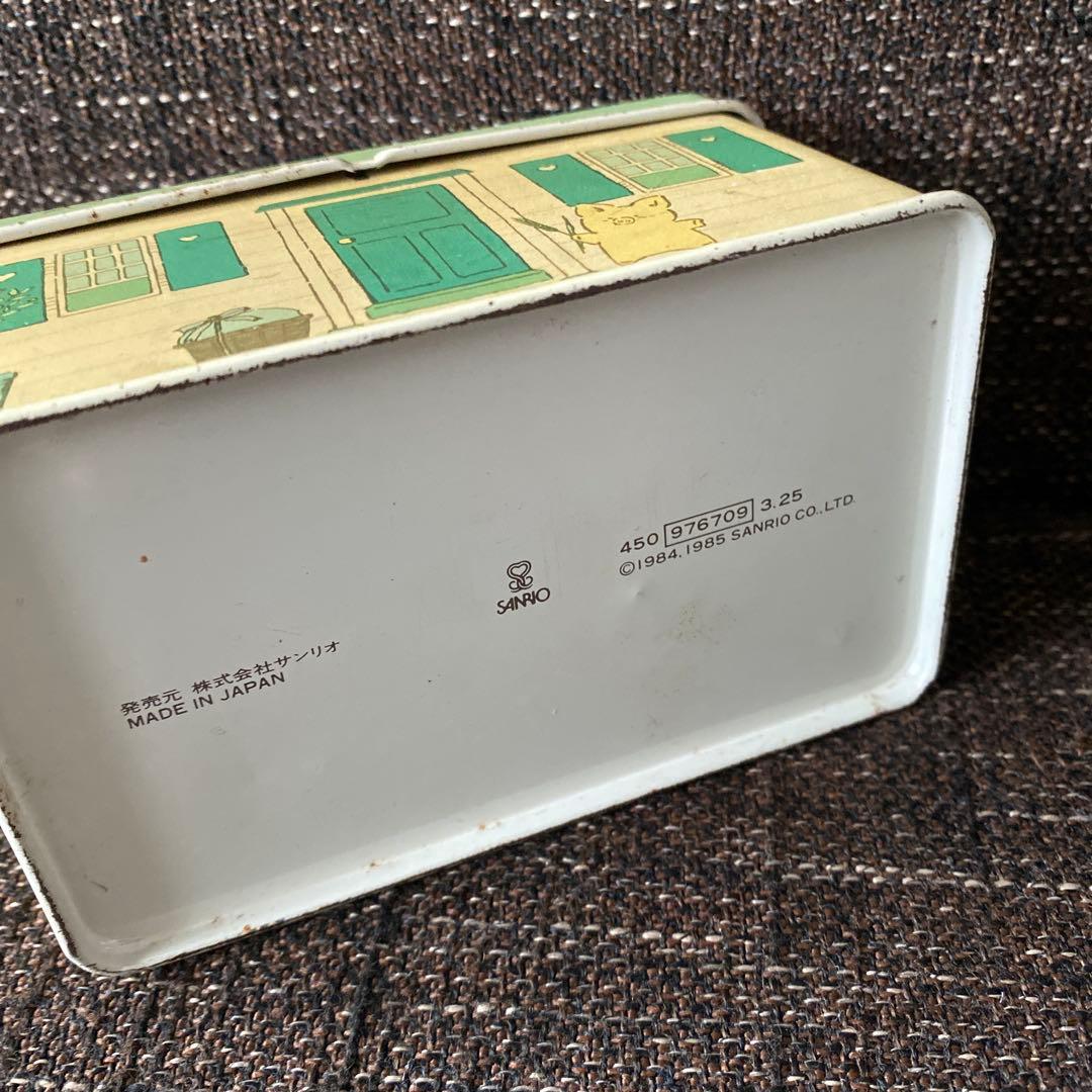 昭和レトロ　サンリオレトロ　ザシキブタ　1984缶ケース　当時物