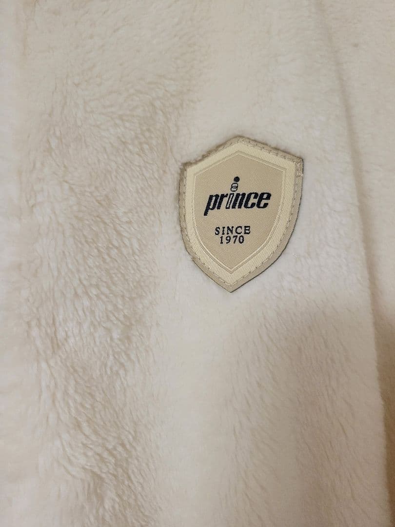 【美品】Prince　フリースジャケット　L　テニスウェア　オフホワイト