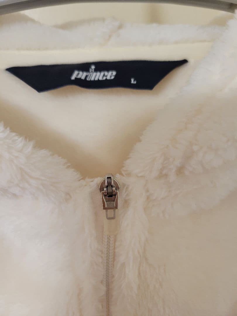 【美品】Prince　フリースジャケット　L　テニスウェア　オフホワイト