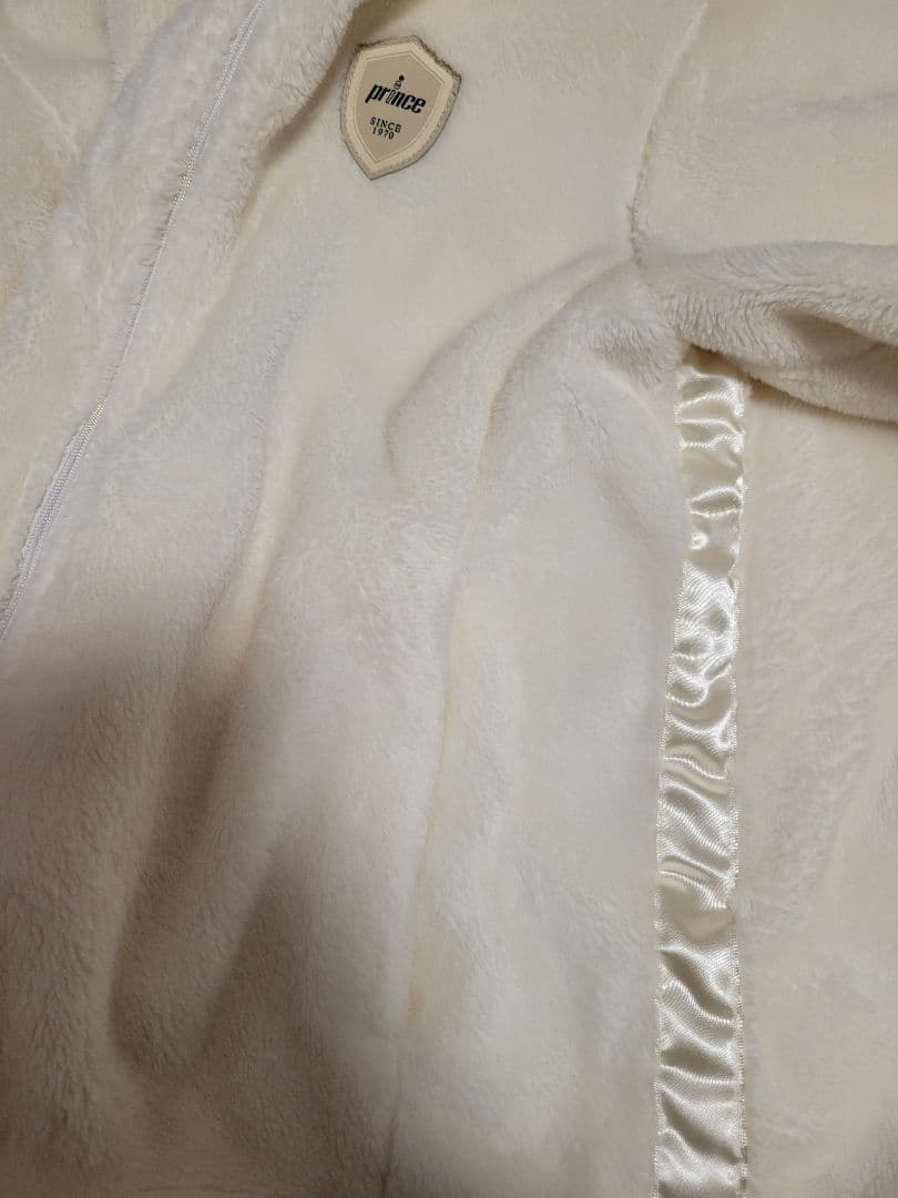 【美品】Prince　フリースジャケット　L　テニスウェア　オフホワイト