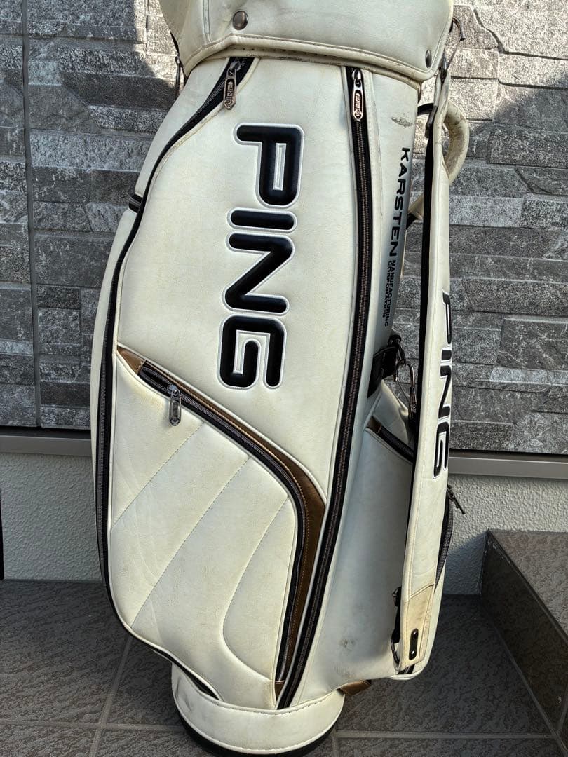 PING Karsten ホワイトキャディバッグ