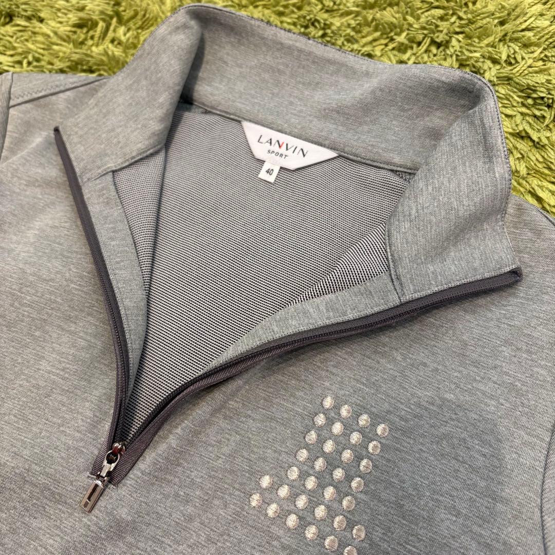 LANVIN SPORT ランバンスポール 長袖ハーフジップシャツ グレー 40