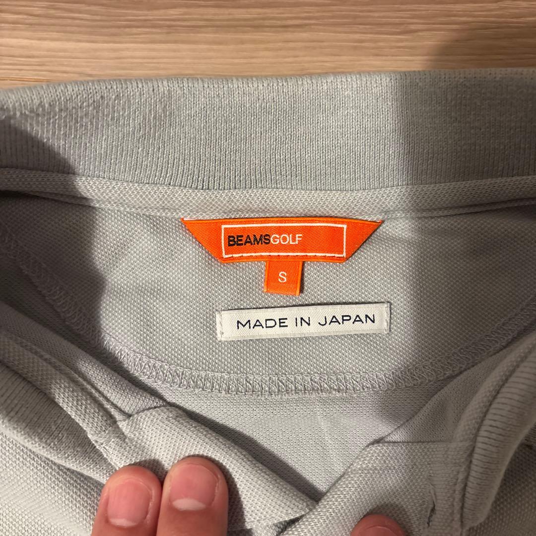 BEAMS GOLF 長袖ポロシャツ S グレー