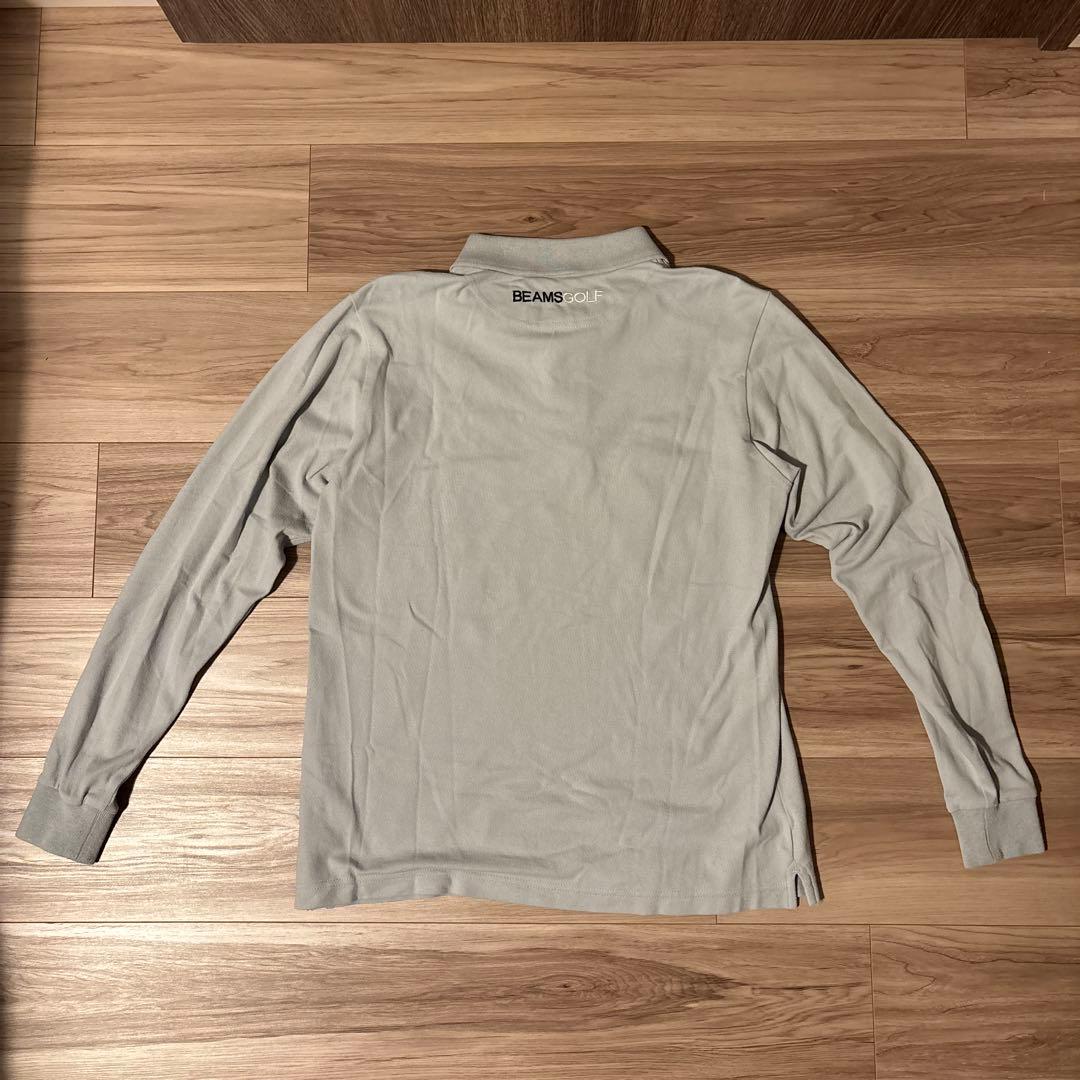 BEAMS GOLF 長袖ポロシャツ S グレー