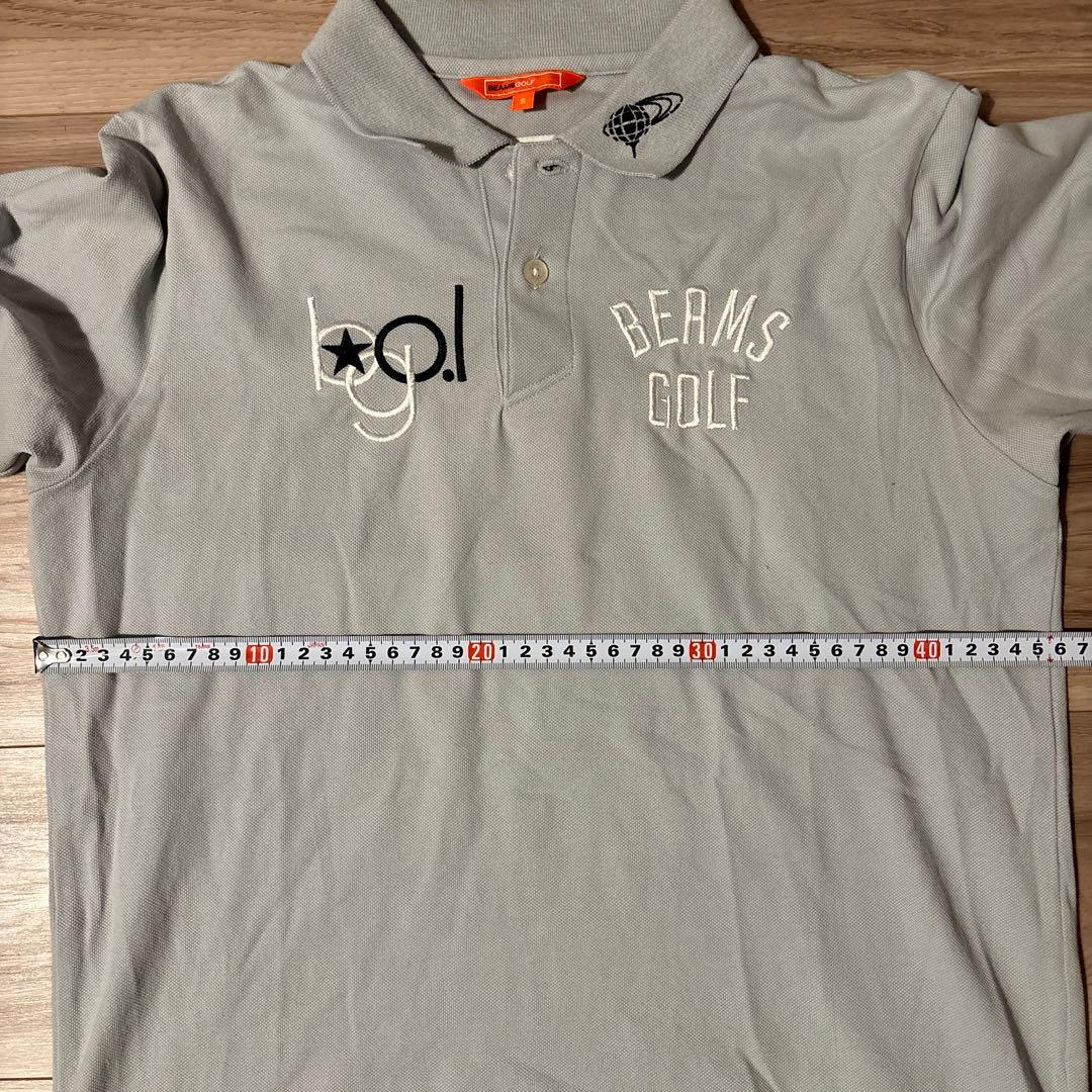 BEAMS GOLF 長袖ポロシャツ S グレー