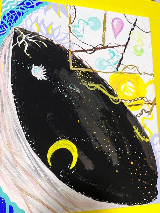 絵画　クジラ　宇宙　クラゲ