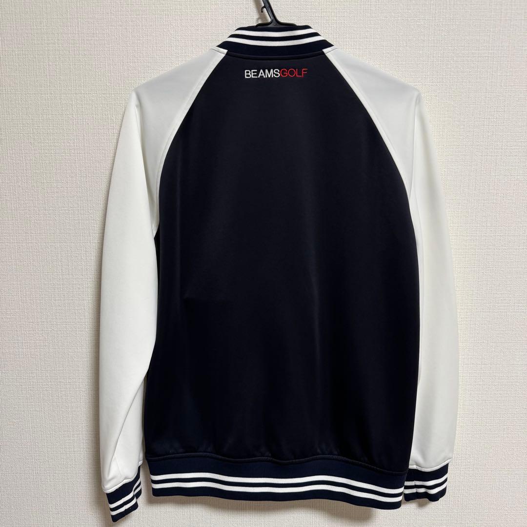 【美品】BEAMSGOLFビームスゴルフ　ブルゾン　ネイビーホワイト　メンズ　M