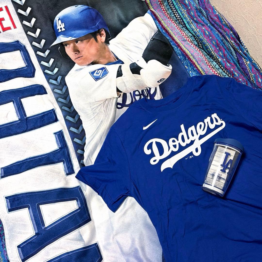 新品・未使用 ドジャース 大谷 ユニフォーム バスタオル タンブラー wbc