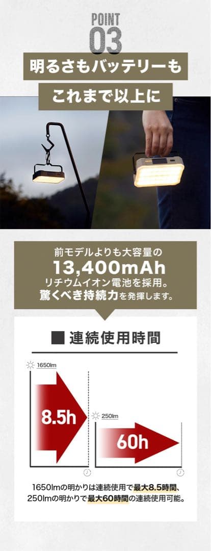 WAQ ランタン オリーブグリーン ケース付き