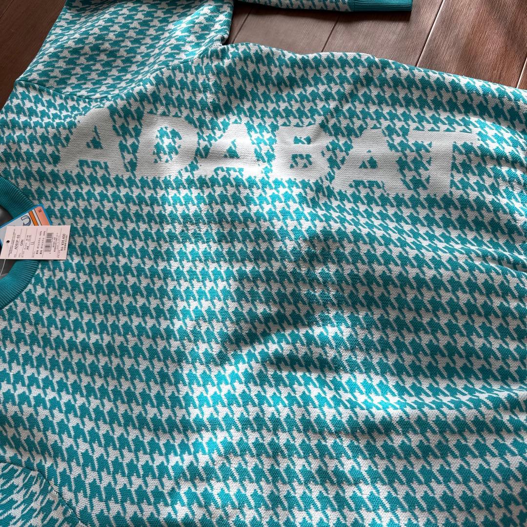 アダバッド未使用　千鳥柄裏地付きセーター　 L L