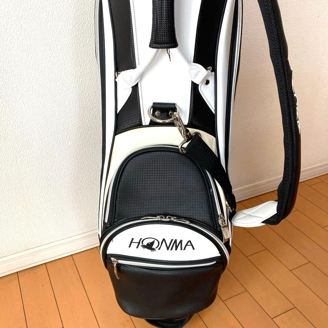 HONMA キャディバッグ　ブラック&ホワイト