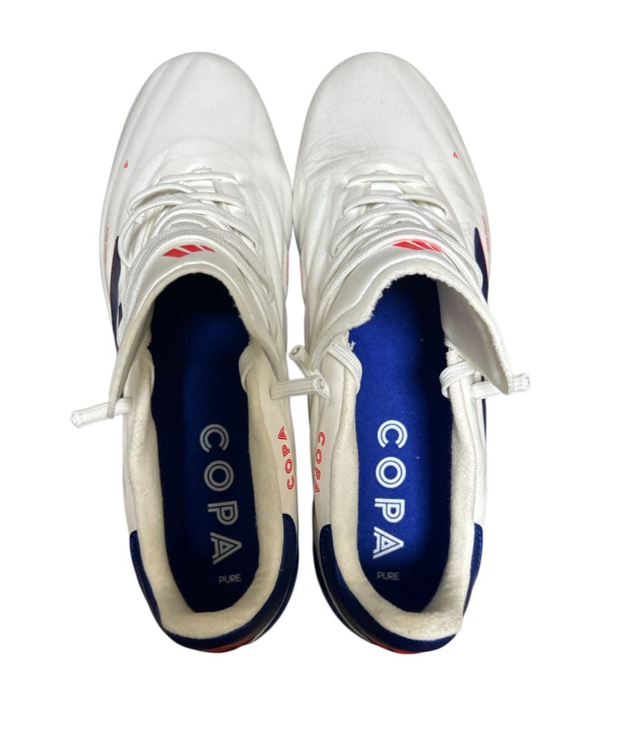 ［極美品］adidaコパピュア2エリートHGAG26.5 白青赤土.人工芝対応