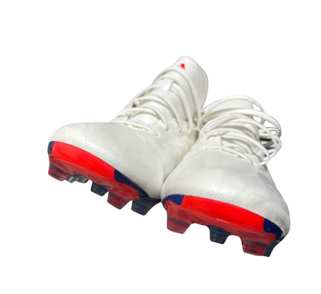 ［極美品］adidaコパピュア2エリートHGAG26.5 白青赤土.人工芝対応