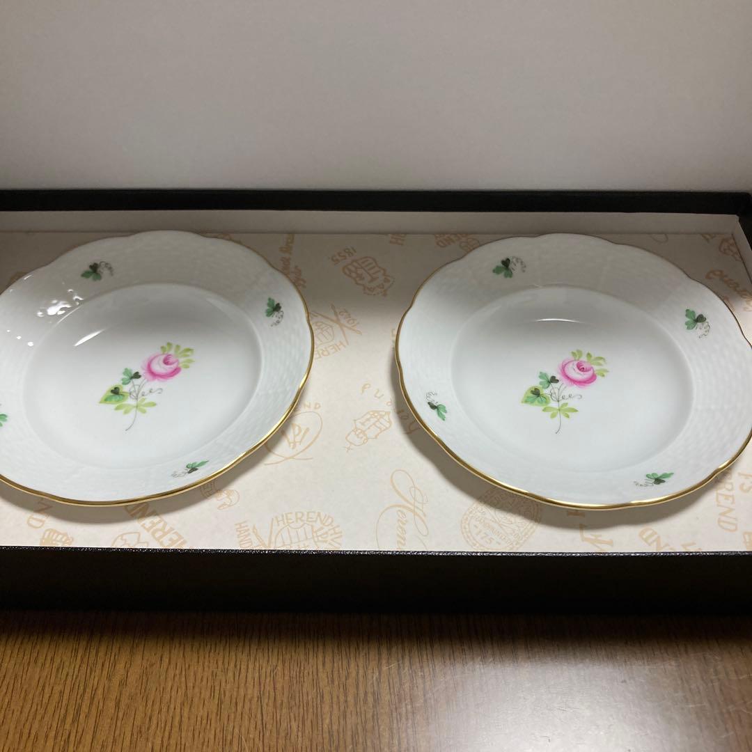 ☆新品未使用　ヘレンドペアボウル(ウィーンのばら)