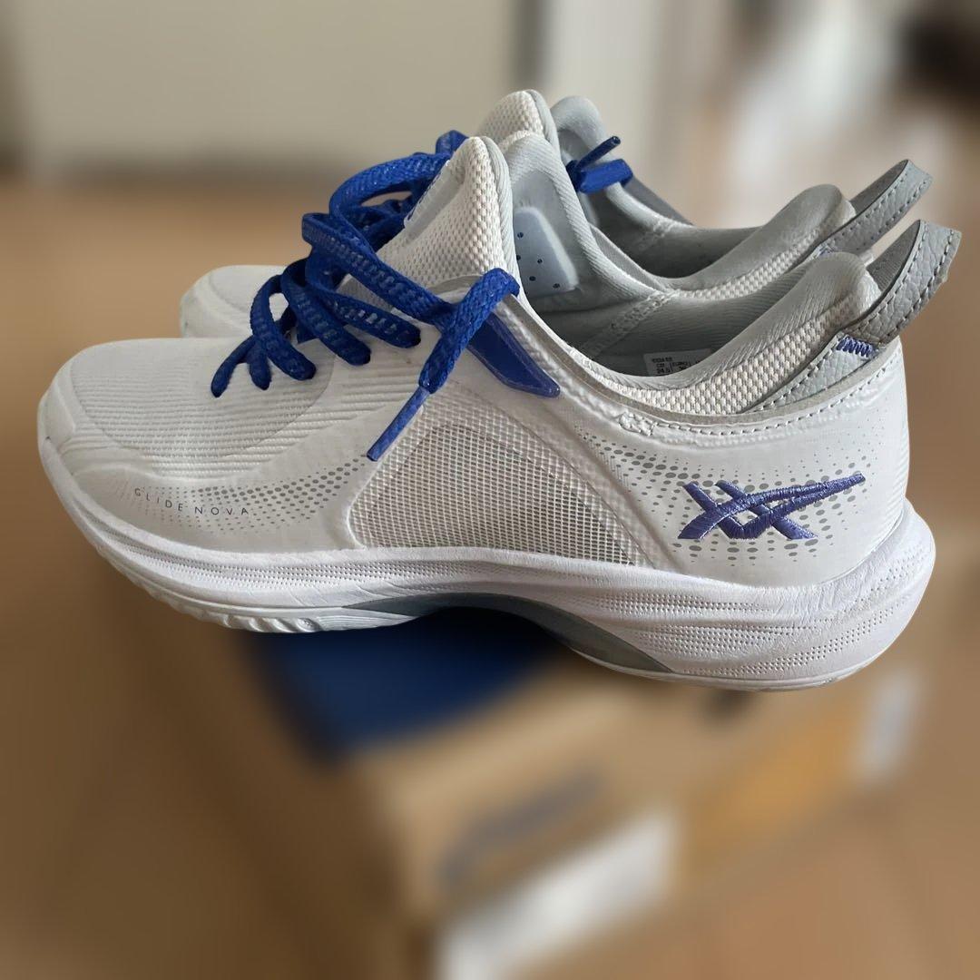 バッシュasics GLIDE NOVA FF4 24.5cm ホワイト/ブルー