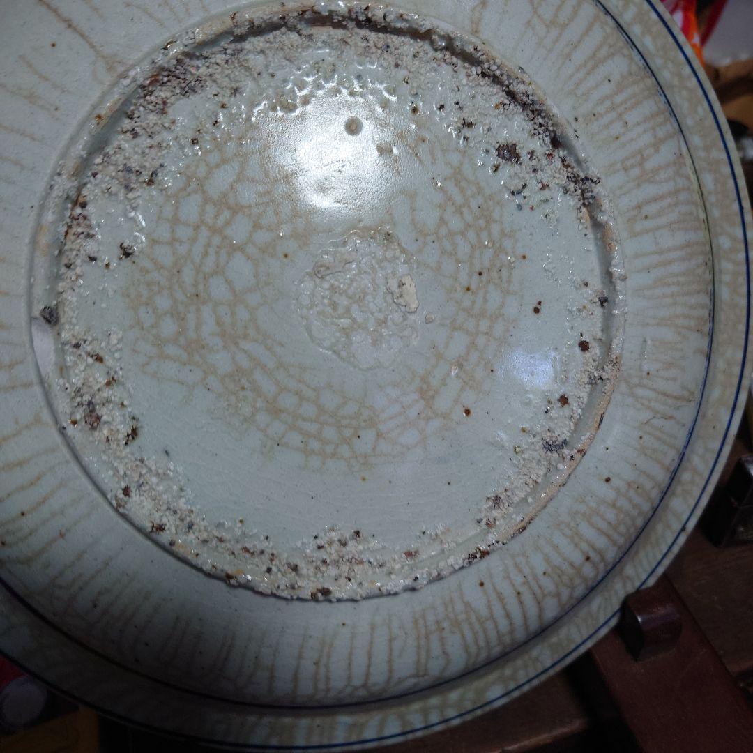 中国　古染　花鳥紋尺皿 清朝中期　古美術　骨董　中国美術
