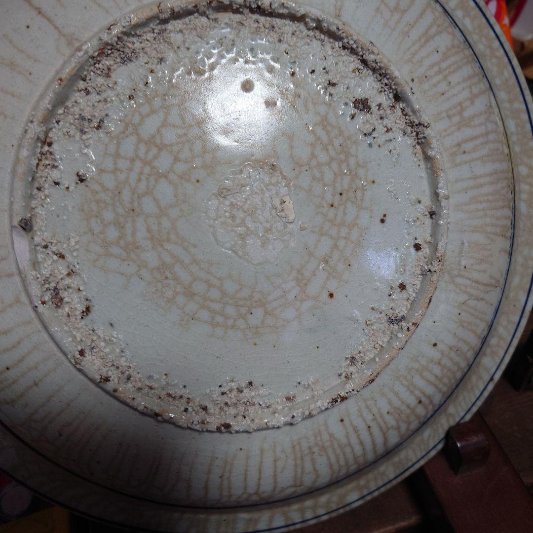 中国　古染　花鳥紋尺皿 清朝中期　古美術　骨董　中国美術