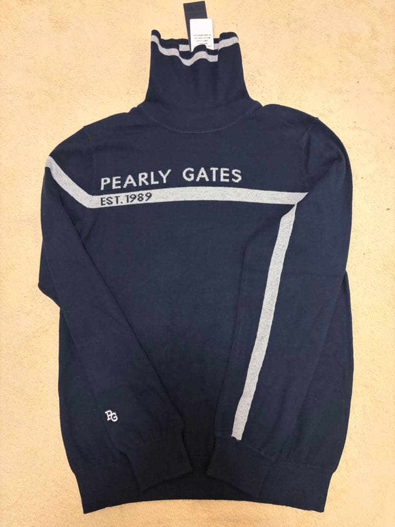 新品未使用　パーリーゲイツ　カシミヤタッチ天竺ハイネックセーター