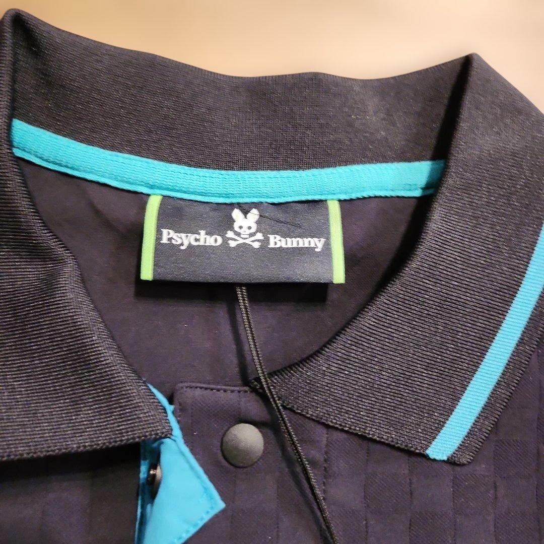 新品、タグ付き! Psycho Bunny ブラック 長袖ポロシャツ L