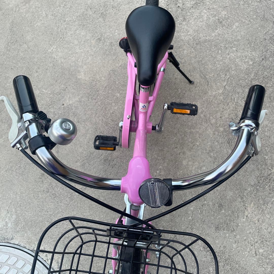 子供用自転車 ピンク ヘルメット付き