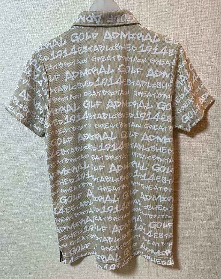 Admiral アドミラル　ゴルフシャツ 半袖 M ベージュ系