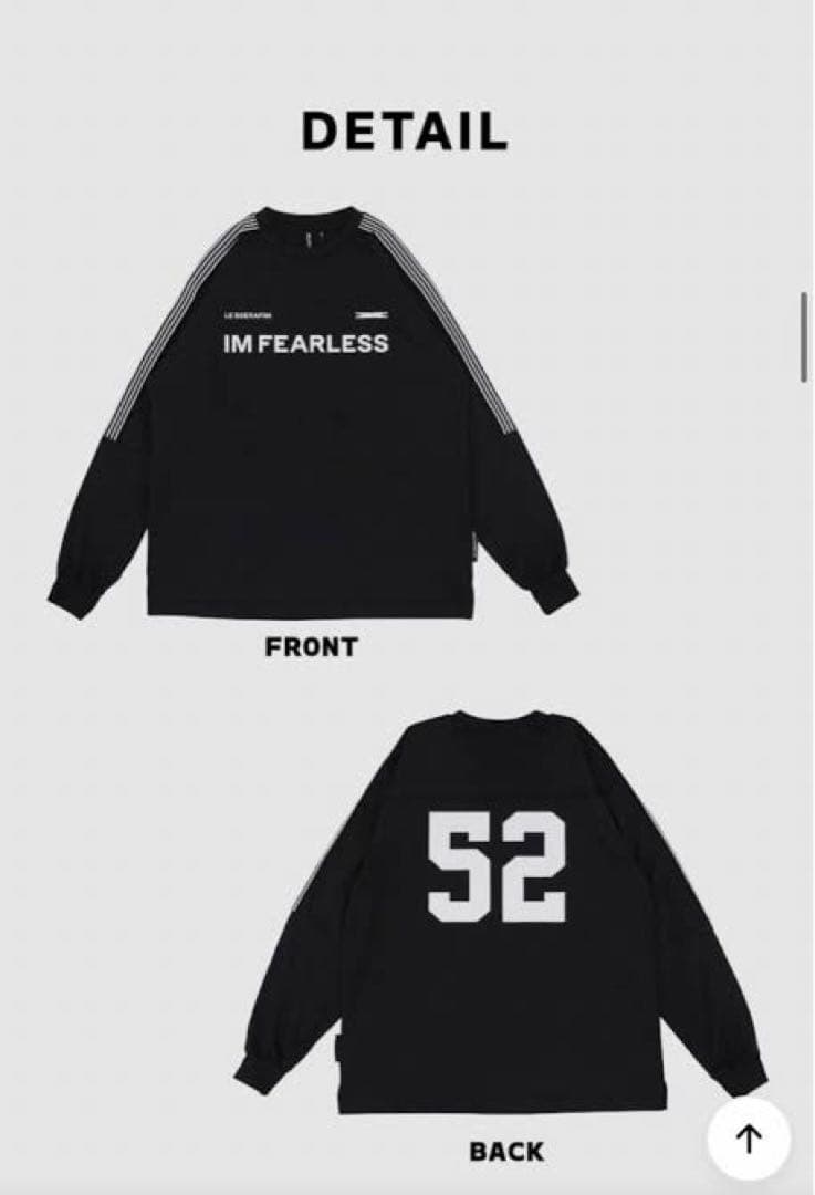 ルセラフィム　JERSEY T-SHIRT ブラック Sサイズ ロンT