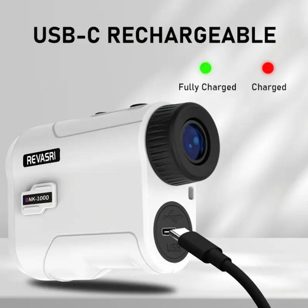 【新品未使用】ゴルフ レーザー 距離計 軽量 小型 スピード測定 USB-C充電