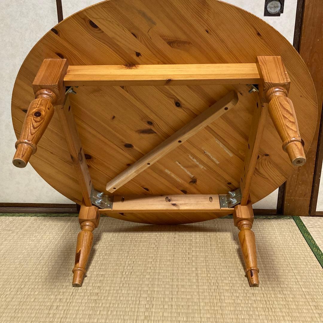 引取限定！丸テーブルちゃぶ台レトロ　折りたためない　値段交渉可