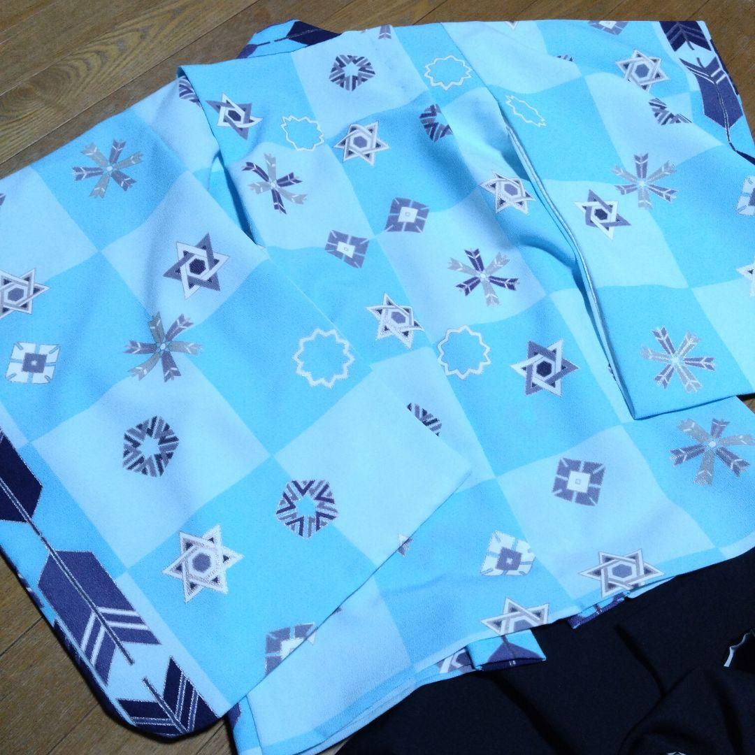 卒園★式部浪漫★水色市松羽織★袴★長着★小物★雪駄