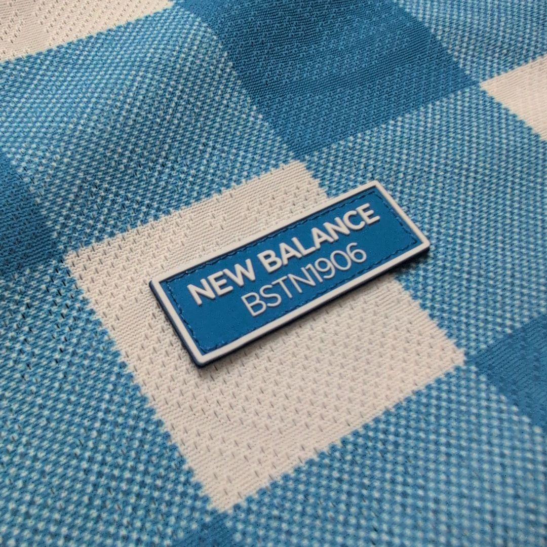 【極美品】ニューバランスゴルフ　ラバーパッチロゴ　チェック柄　ポロシャツ　LL