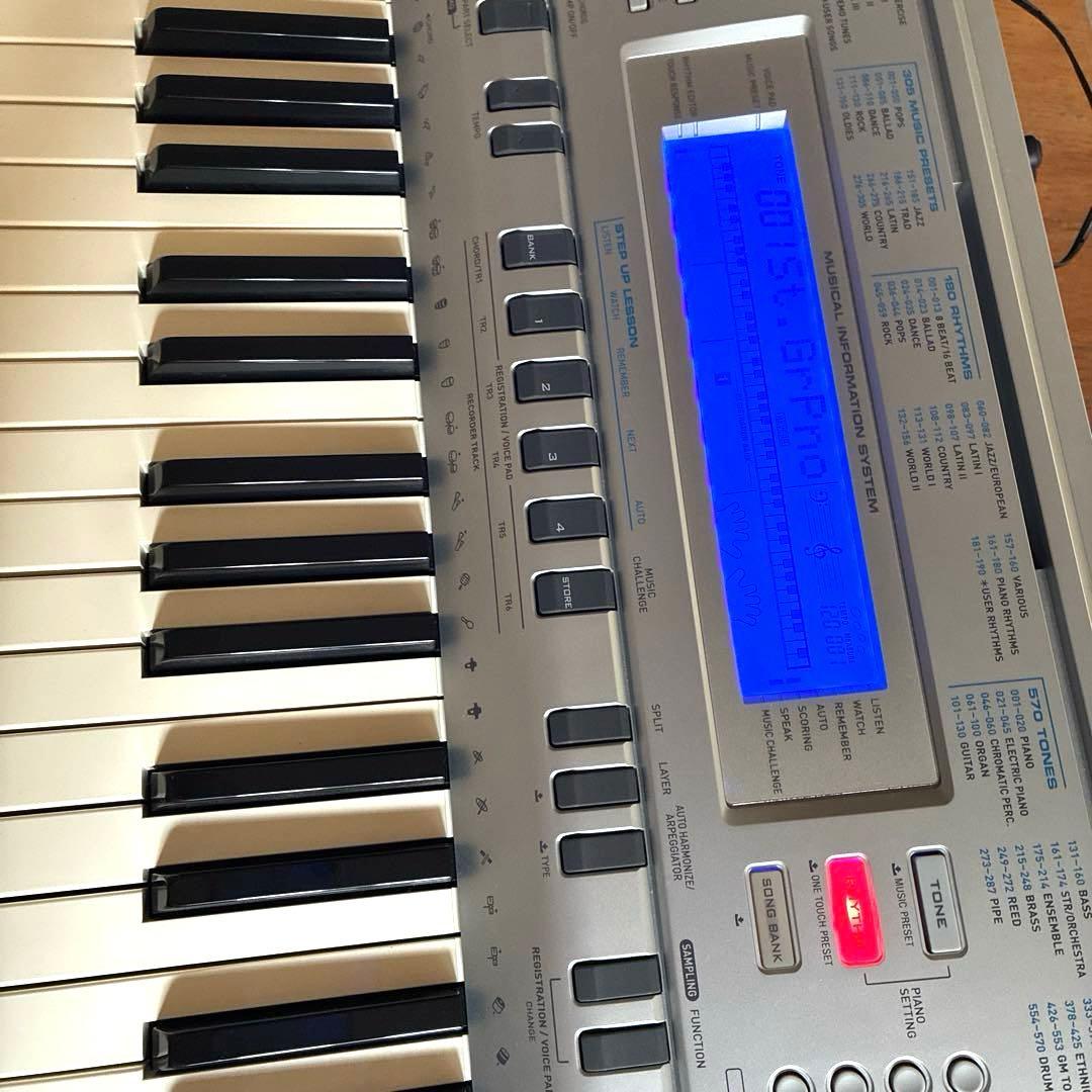 【動作確認済】CASIO 電子キーボード76鍵 標準ピアノ形状鍵盤 WK-210