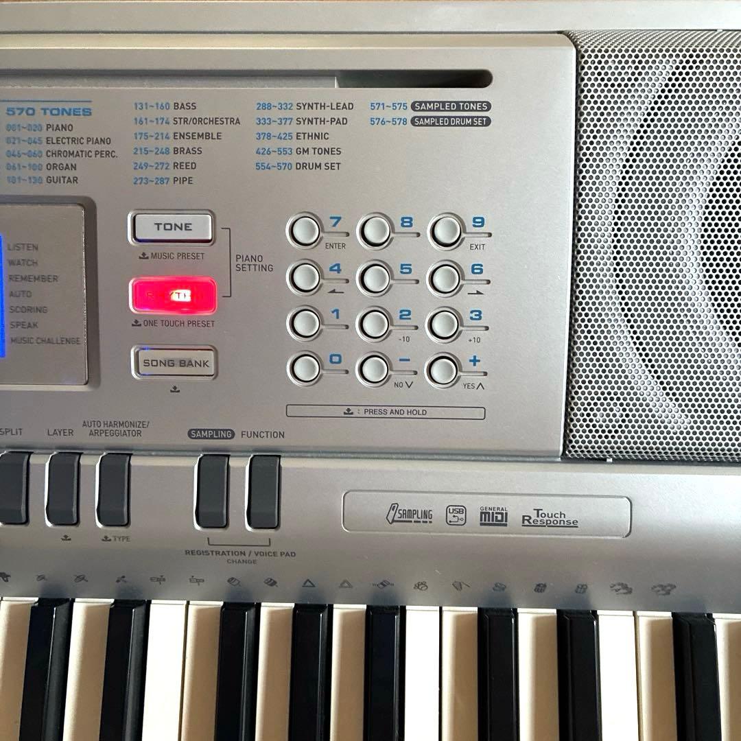 【動作確認済】CASIO 電子キーボード76鍵 標準ピアノ形状鍵盤 WK-210