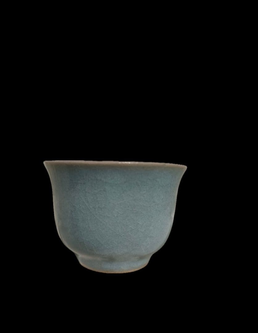 青磁ぐい呑　中国骨董　時代物　酒器